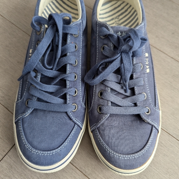 Taos blue Moc Star canvas shoes size 8 - Picture 3 of 13